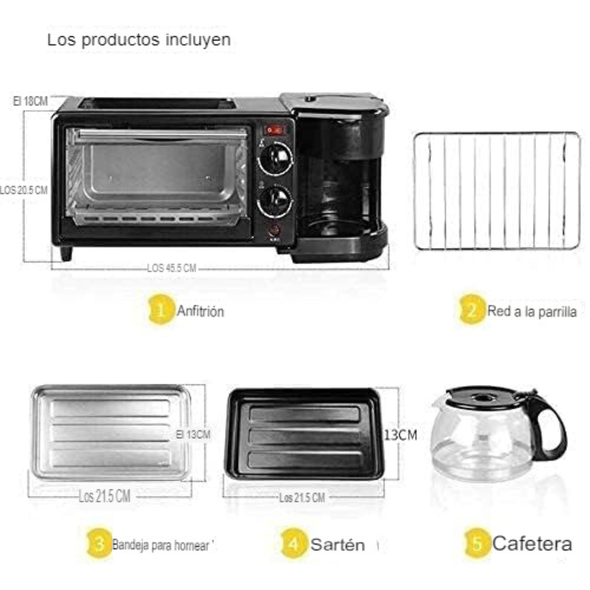 Kit De Horno Eléctrico cafetera plancha.