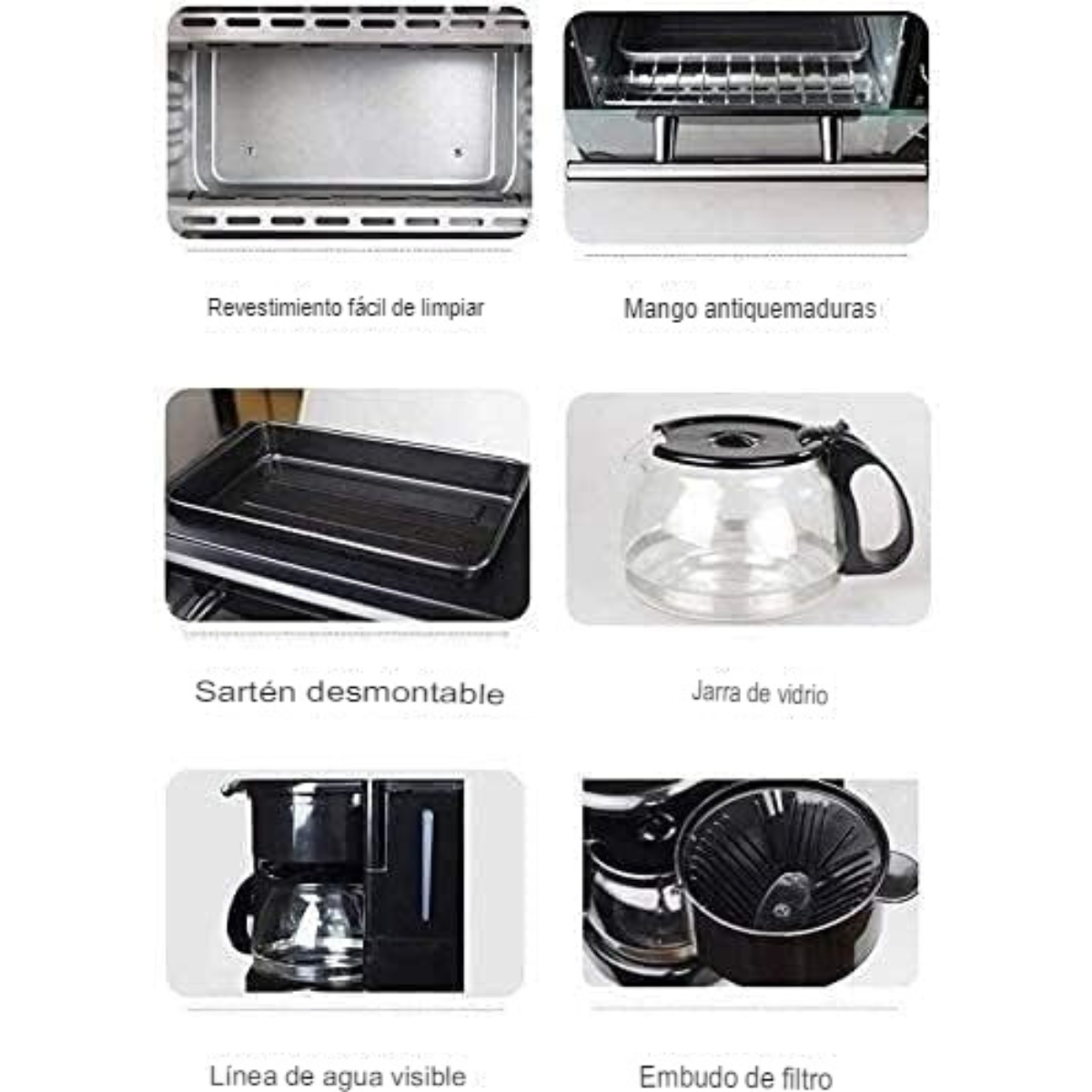Kit De Horno Eléctrico cafetera plancha.