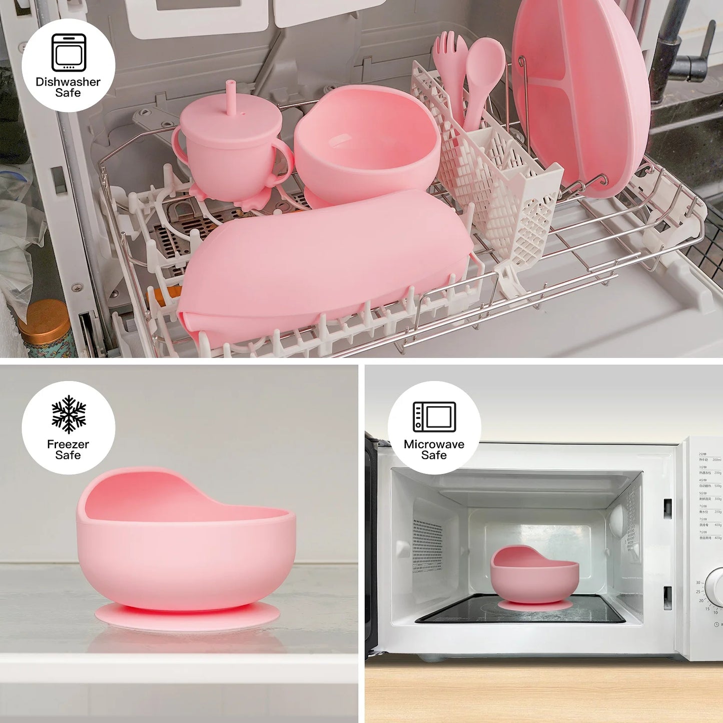 Vajilla Silicona de comida para Bebé