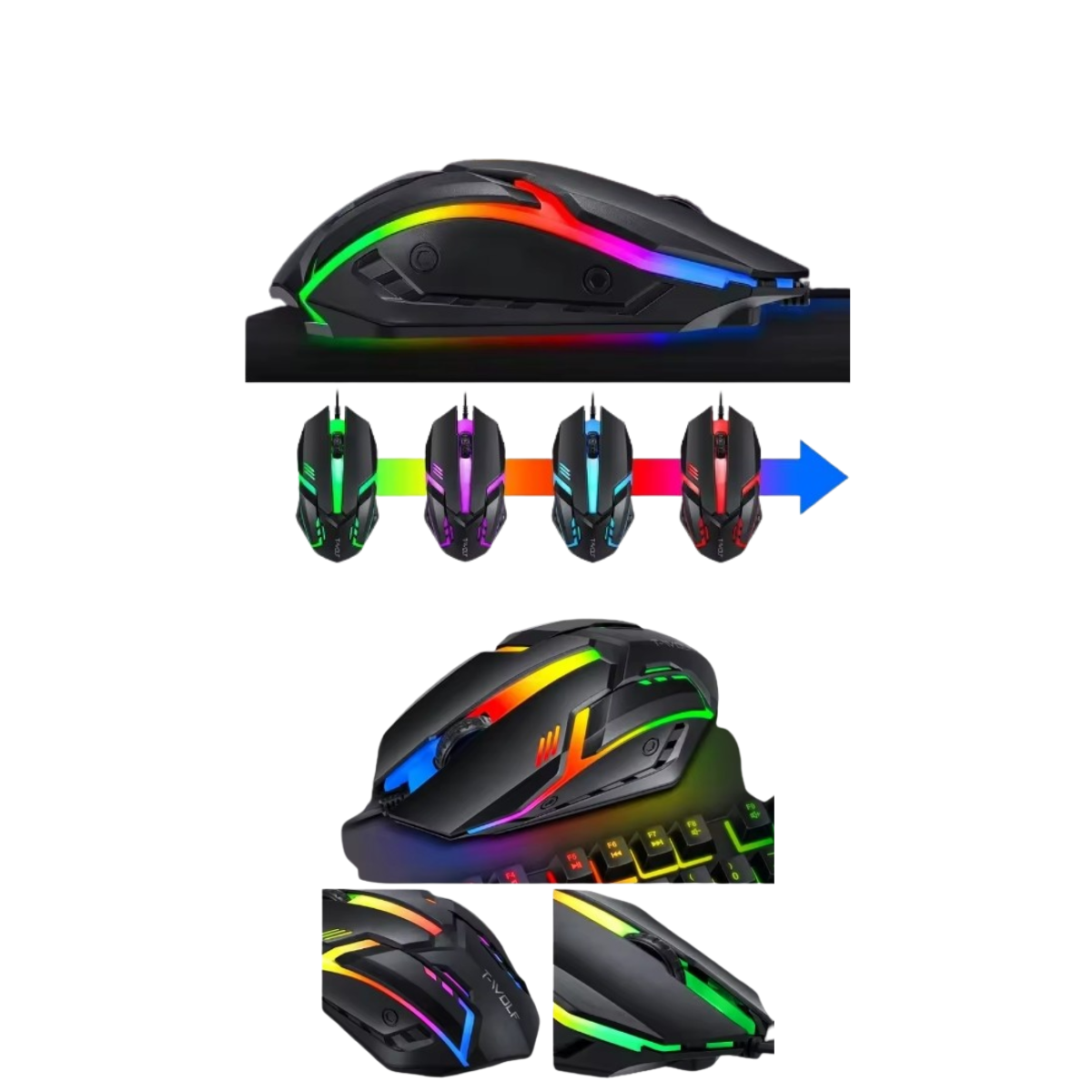 Kit Gamer Set Completo Mouse Teclado
