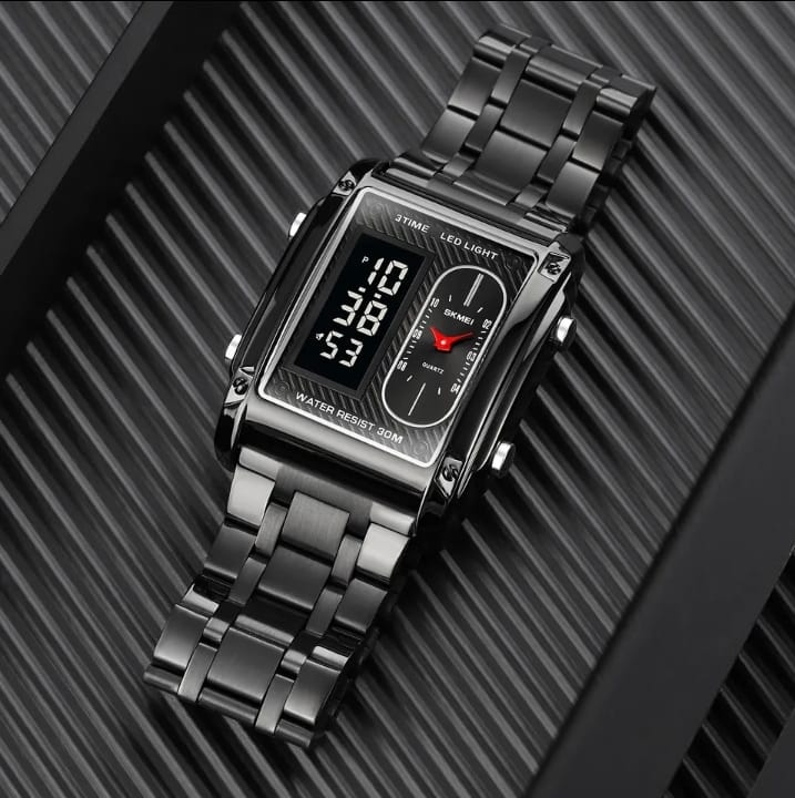 Reloj Skmei Acero Inox Negro