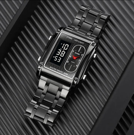 Reloj Skmei Acero Inox Negro