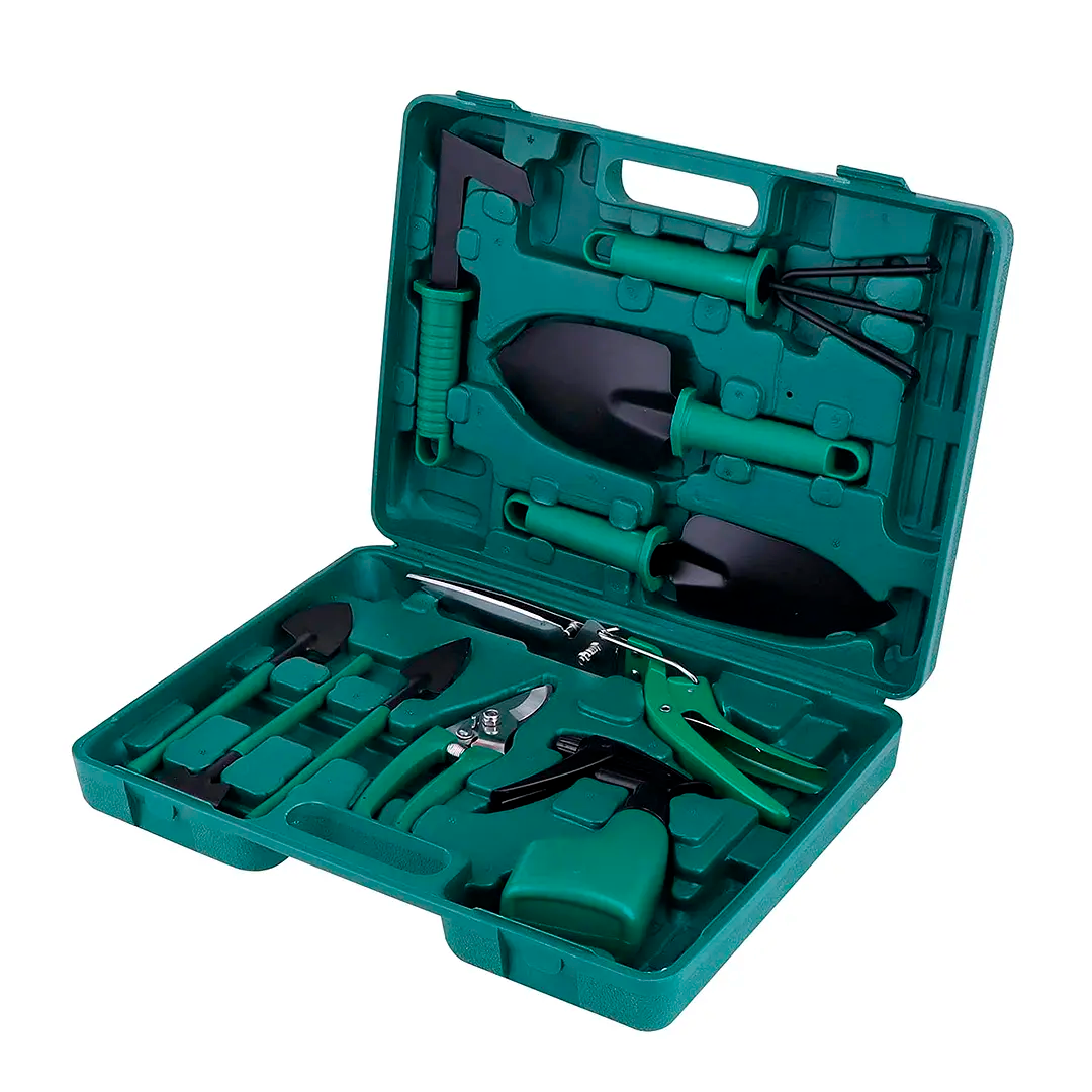 Kit Herramientas Jardinería Acero Rastrillos