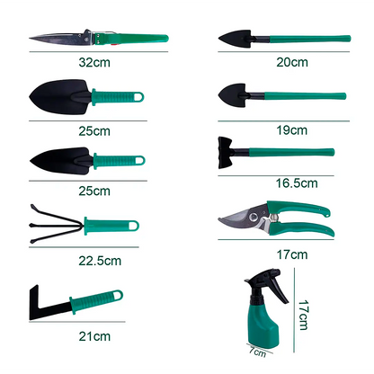 Kit Herramientas Jardinería Acero Rastrillos