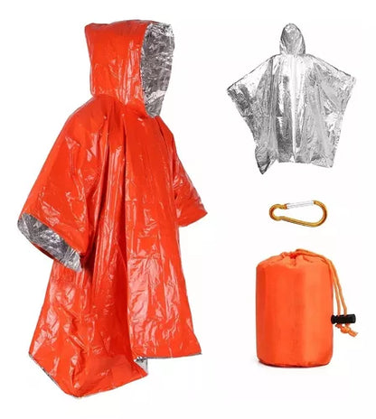 2 Poncho Emergencia Manta Termica