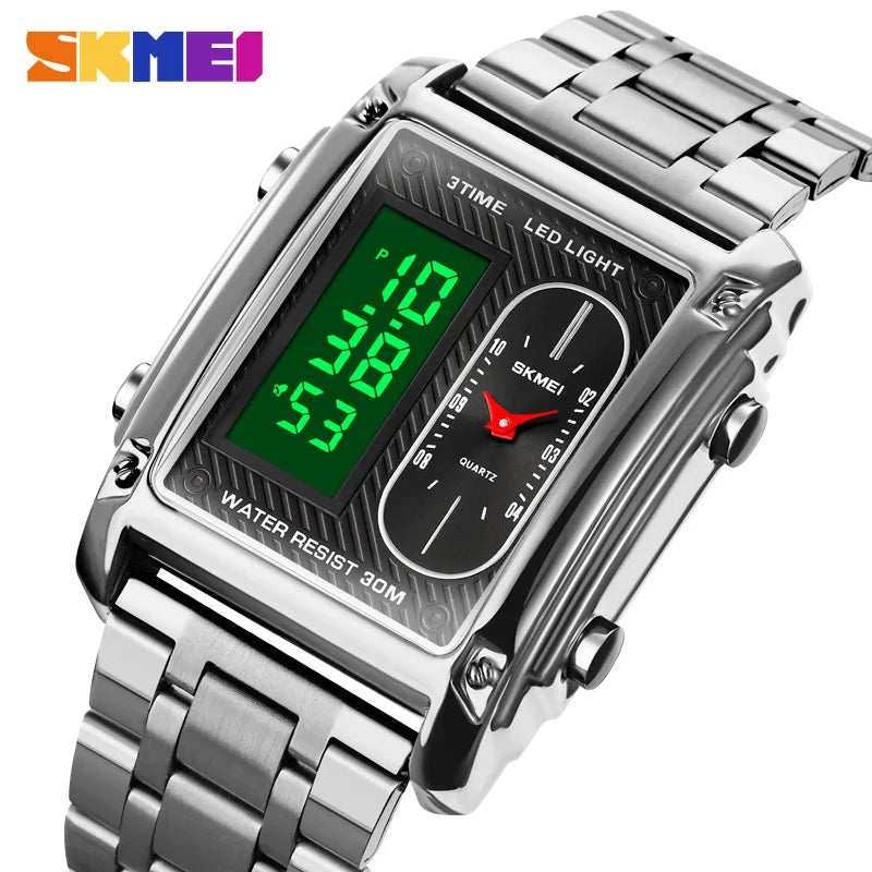 Reloj Skmei Acero Inox Negro