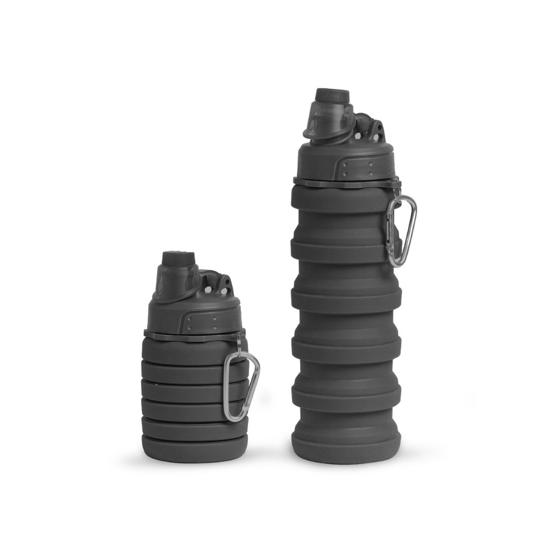 Botella Plegable Negra 500ml Pro Outdoor