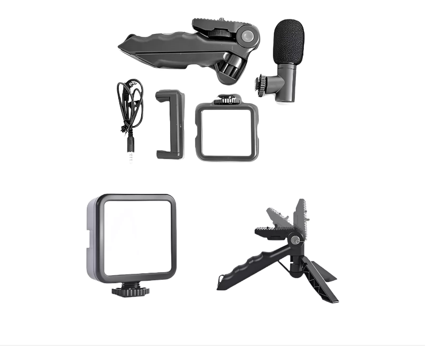 Kit Grabación Tripode Y Microfono